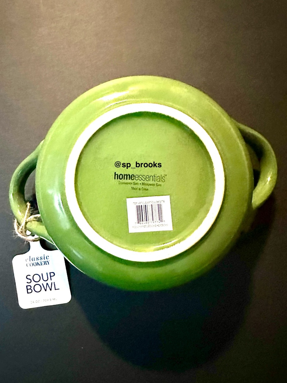 🎁Classic Cookery Soup Bowls with handles - Green - Set of 2 - 24 ozs - Picture 5 of 7